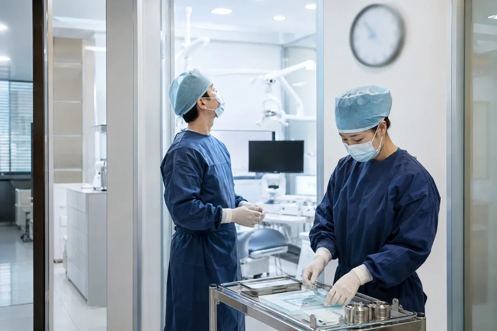 어금니 임플란트 수술 시간 상담과 준비 장면